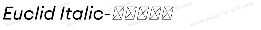 Euclid Italic字体转换